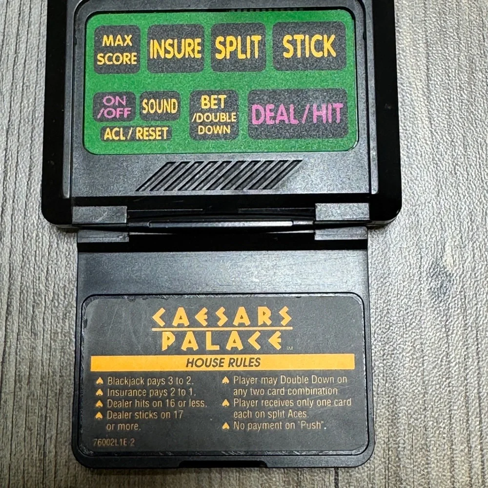 Tiger Caesars Palace Blackjack Vintage 1993 Handheld Electronic Game Tested